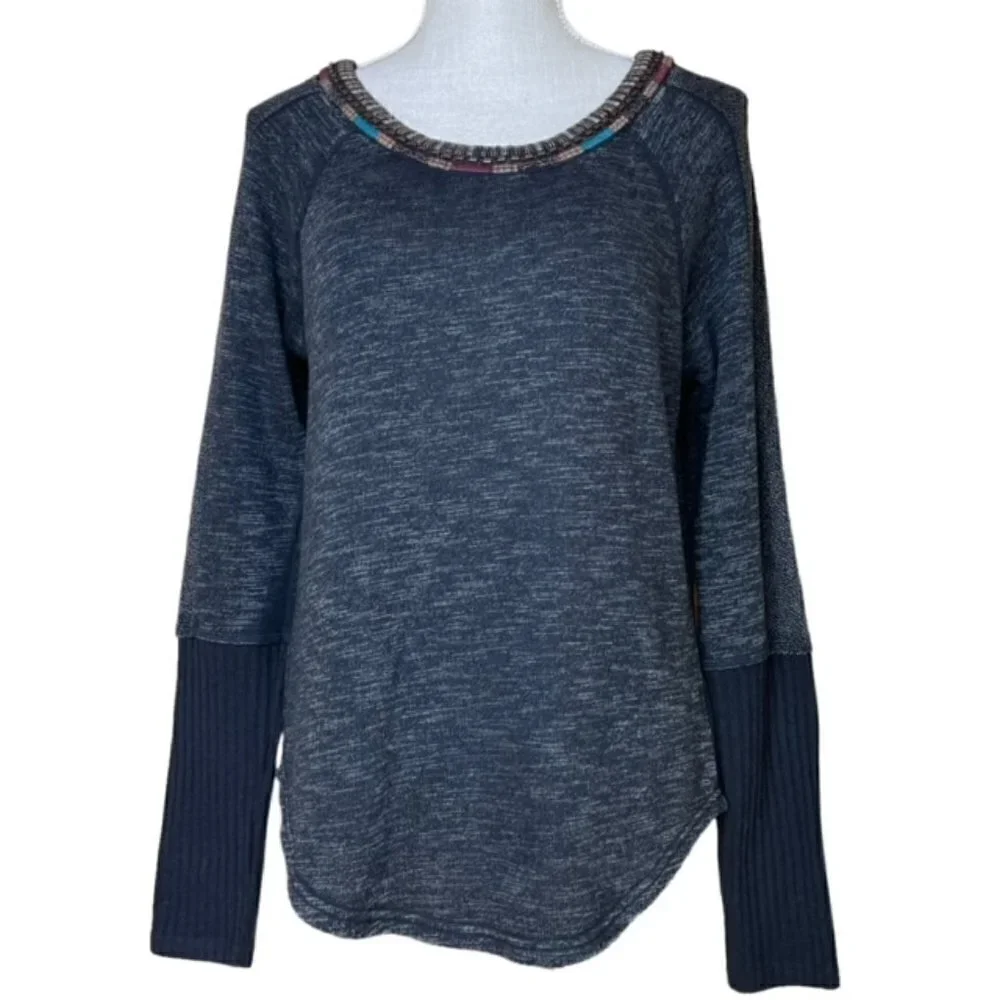 MISS ME Embellished Long Sleeve Sweater - Size Small